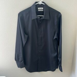 Men’s Calvin Klein Charcoal Gray Long Sleeve Shirt